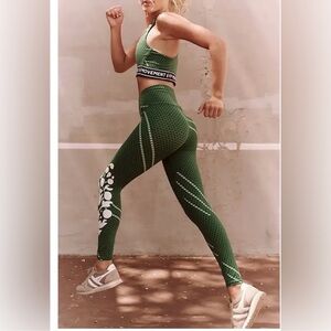 Free People FP Movement Never Better Logo Leggings - Heritage Green NWOT XS